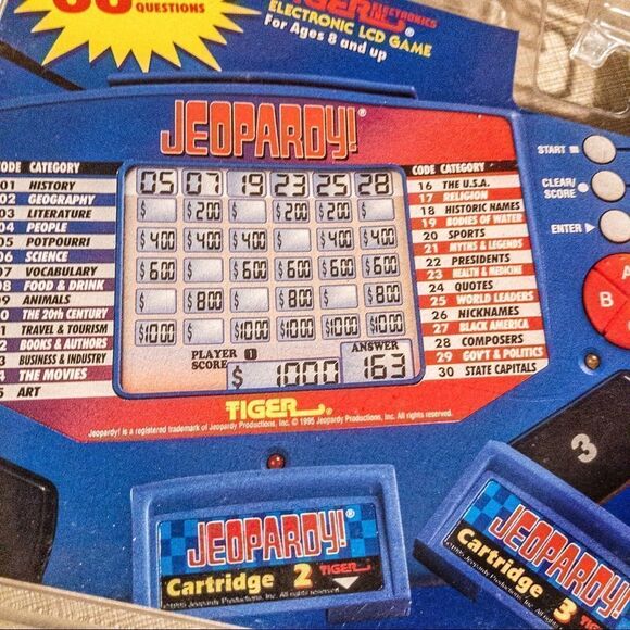 Jeopardy! Book & Game Cartridge #3 Tiger LCD Game - Picture 5 of 7
